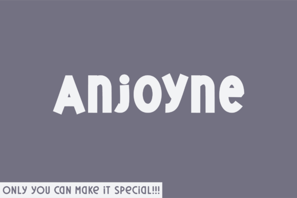 Anjoyne: A Natural Handwritten Display Font for Digital Warmth