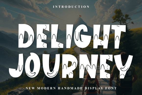 Delight Journey Font: Festive Charm for Handmade Labels & Holiday Designs