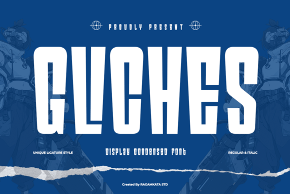 Gliches: A Bold Display Font for Campaign Impact