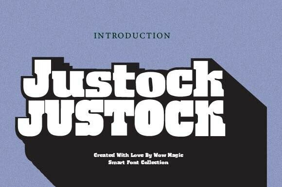 Justock: A Bold Display Font for Handmade Labels & Printables