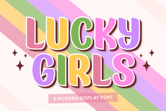 Lucky Girls: A Retro Display Font That Grabs Attention