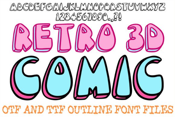 Retro 3D Comic Font for Bold Digital Headlines