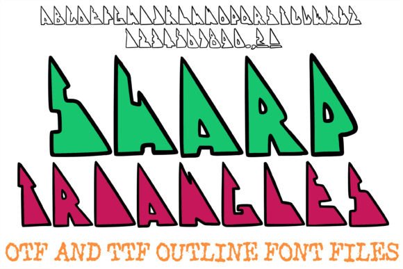 Sharp Triangles: A Bold Display Font for Handmade Labels & Printables