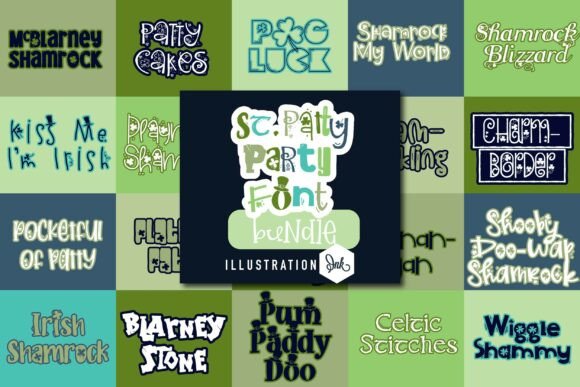 St. Patty Party: A Display Font Bundle for Festive Digital Branding