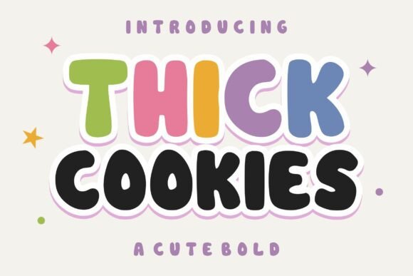 Thick Cookies: A Playful Display Font for Editorial Charm